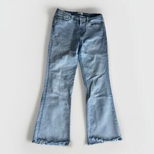 Zara Light Wash Mid Rise Straight Leg Button Fly Blue Jeans Womens Sz 4